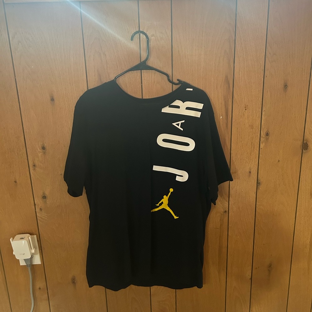 Jordan Black T-Shirt with Red Logo